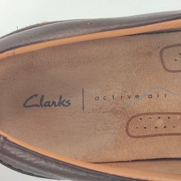 Clarks Men\'s Brown Leather Casual Loafers Shoes Size 11 main image 6